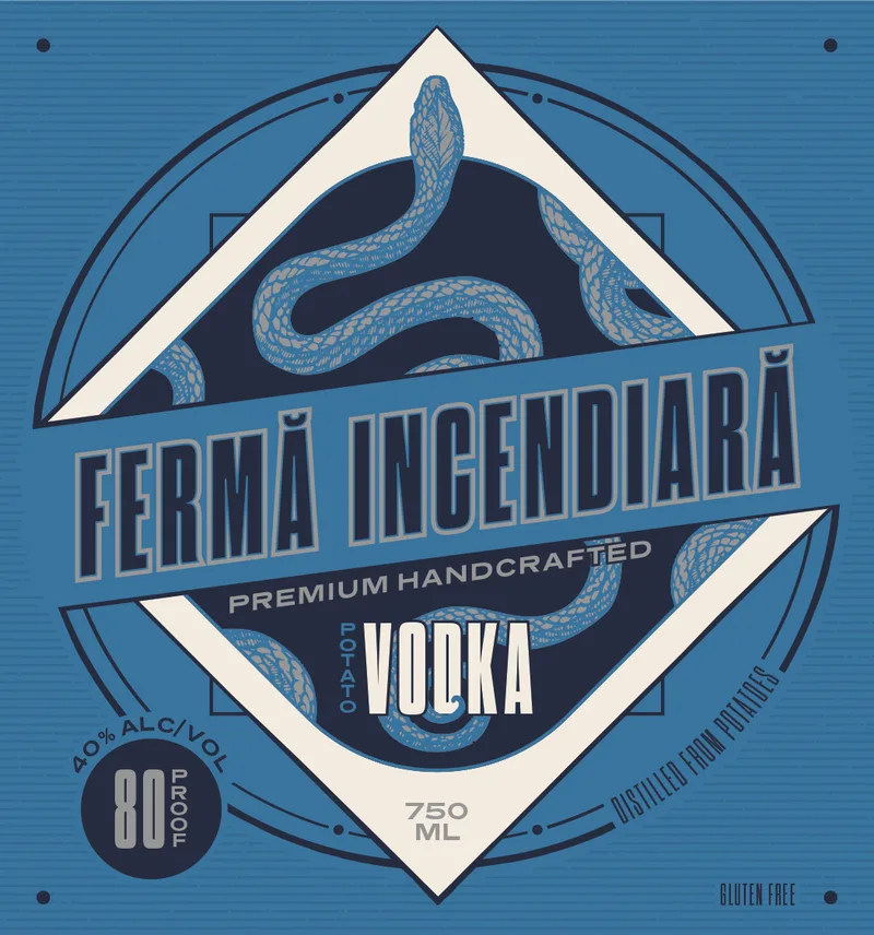 Ferma Incendiara Potato Vodka label
