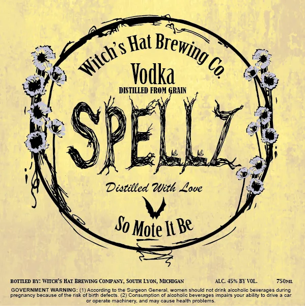 Witch's Hat Brewing Company Spellz label