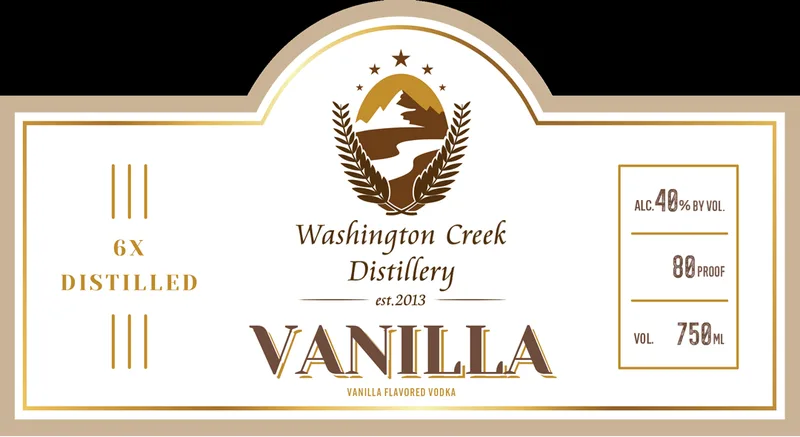 Washington Creek Distillery label