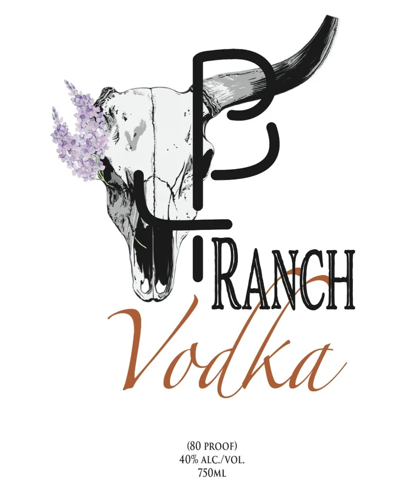 B4 Ranch Vodka label