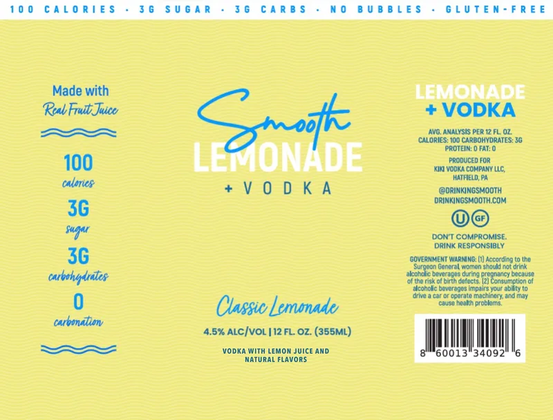 Smooth Classic Lemonade label