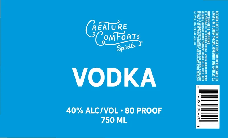 Creature Comforts Spirits Vodka