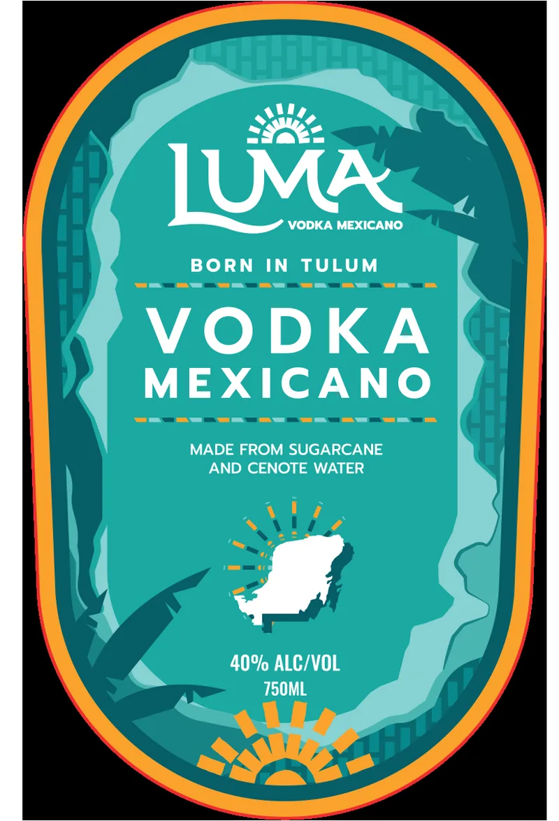 Luma Vodka Mexicano label