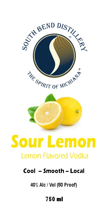 South Bend Distillery Sour Lemon label