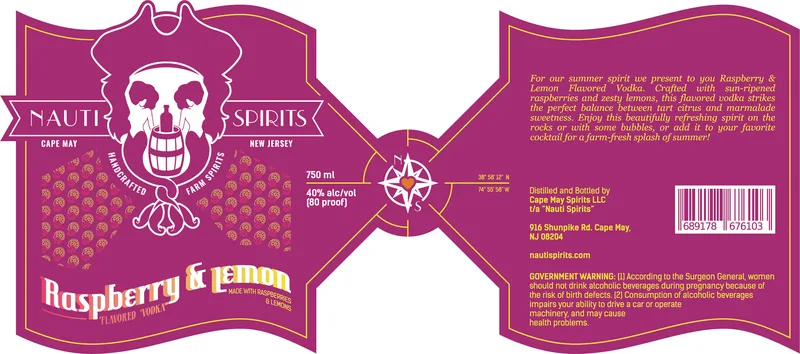 Nauti Spirits label