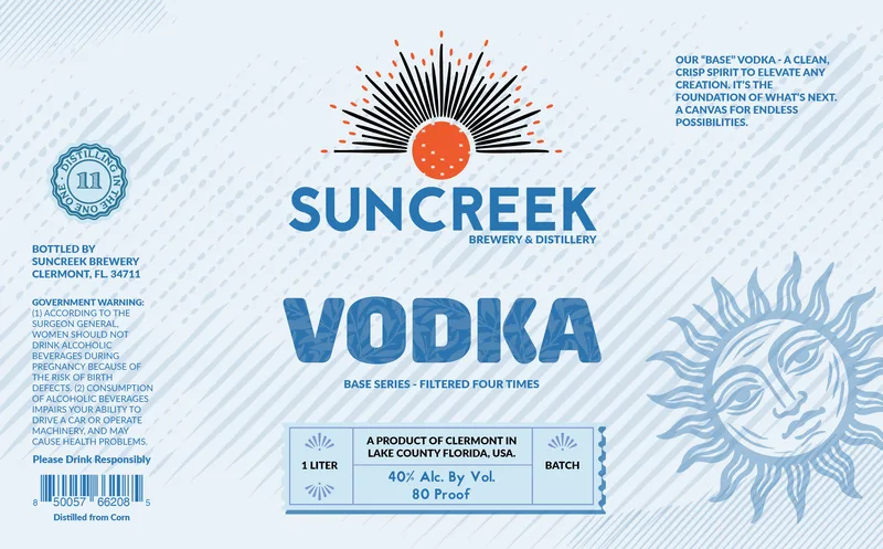 Suncreek Brewery & Distillery label