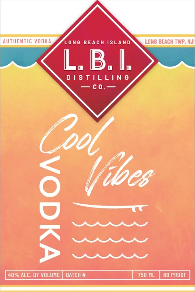 Cool Vibes Vodka label