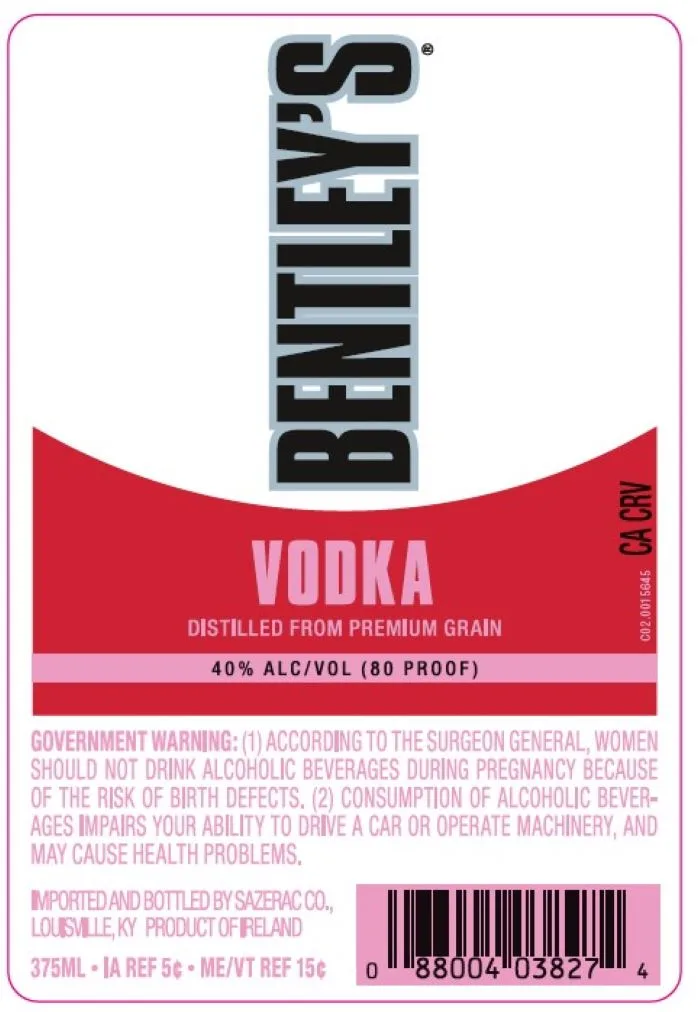 Vodka 80-89 Proof Fb