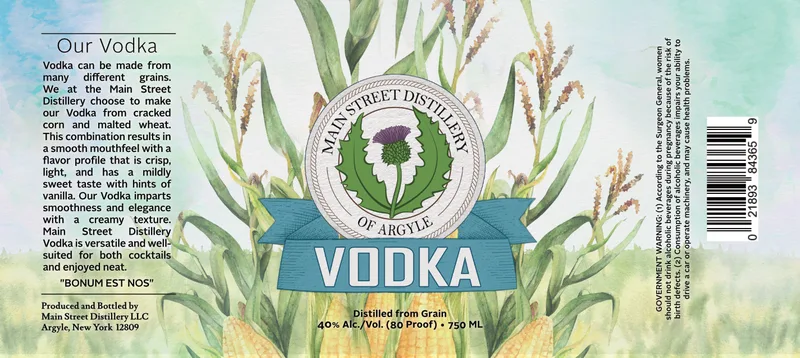 Main Street Distillery label