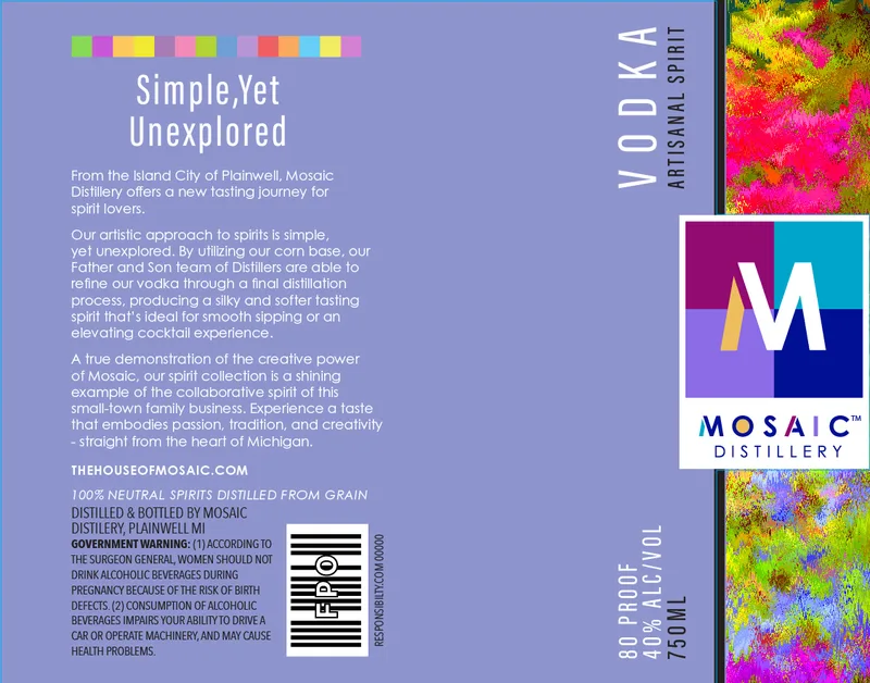 Mosaic Distillery label