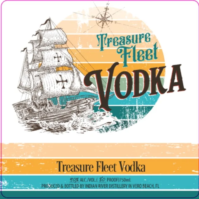 Treasure Fleet Vodka label