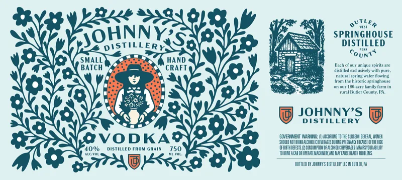 Johnny's Distillery label