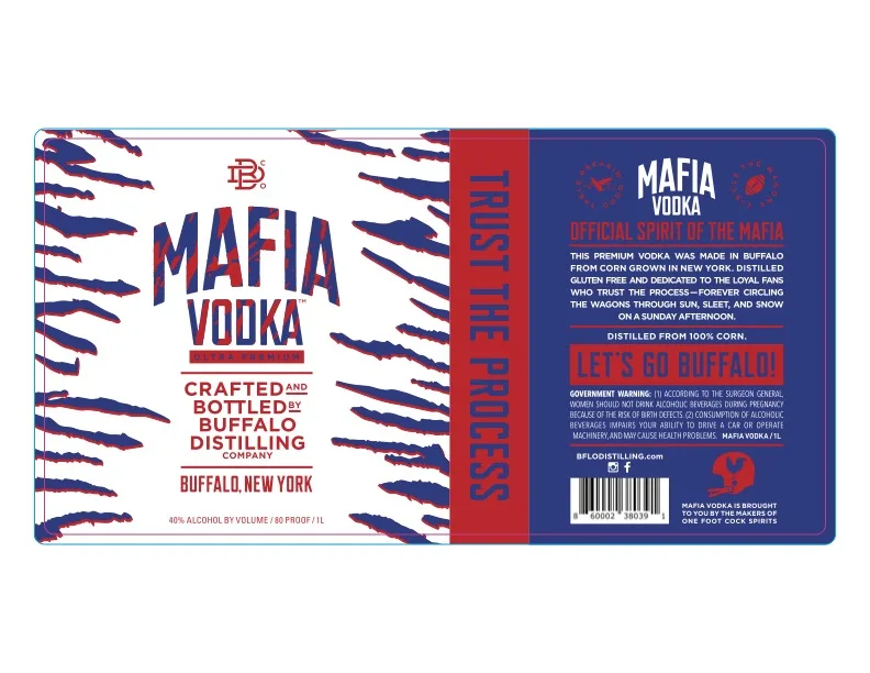 Mafia Vodka label