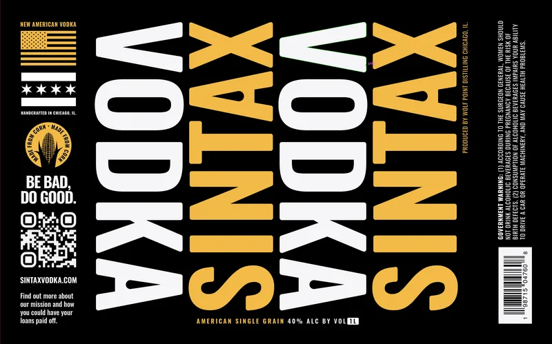 Sintax Vodka label