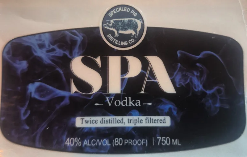 Spa Vodka label