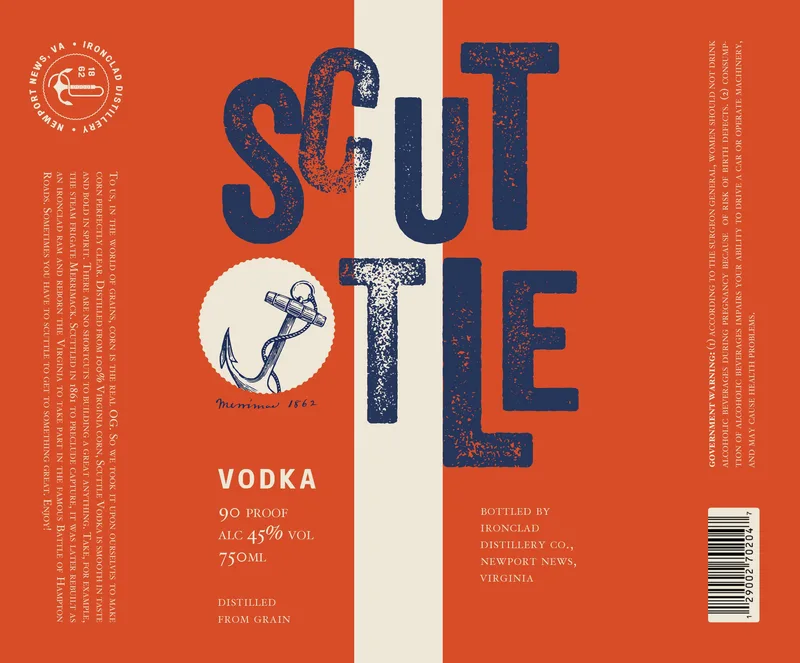 Scuttle Vodka label