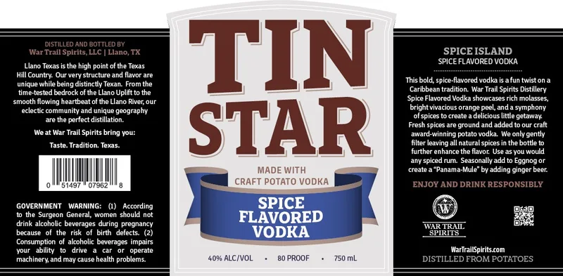 Tin Star Spice Flavored Vodka