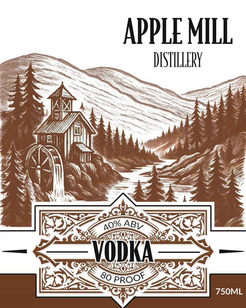 Apple Mill Spirits label