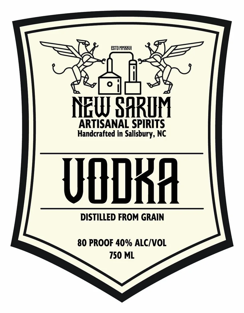 New Sarum Artisanal Spirits label