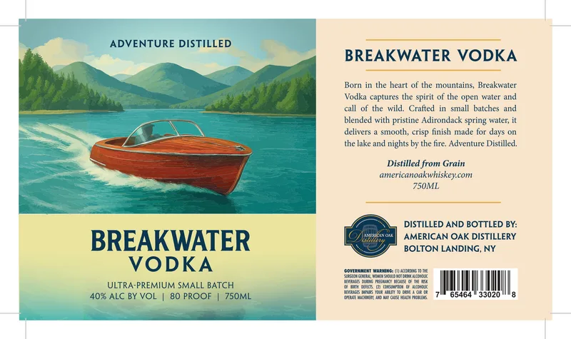 Breakwater Vodka label