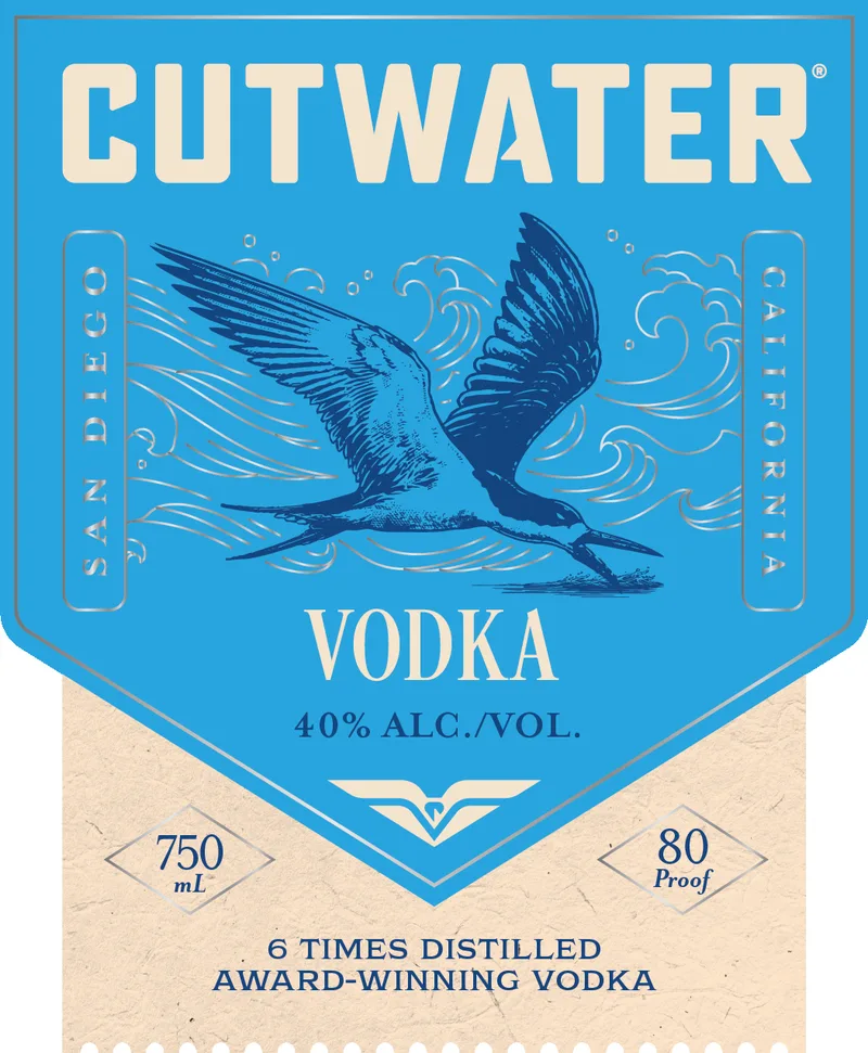 Cutwater Vodka label