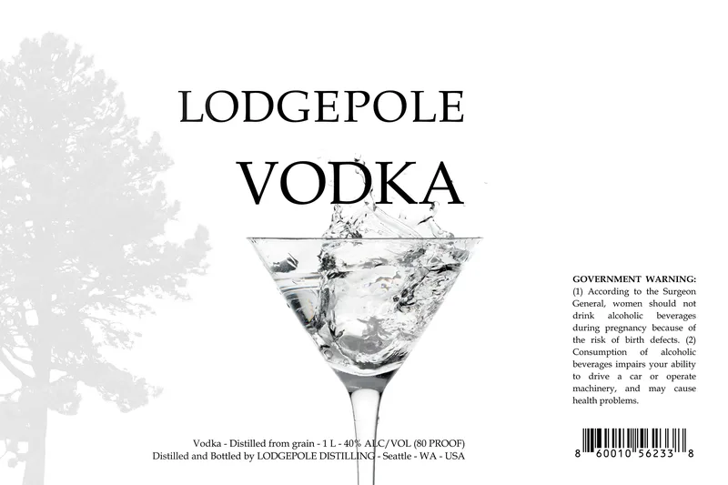 Lodgepole Distilling label