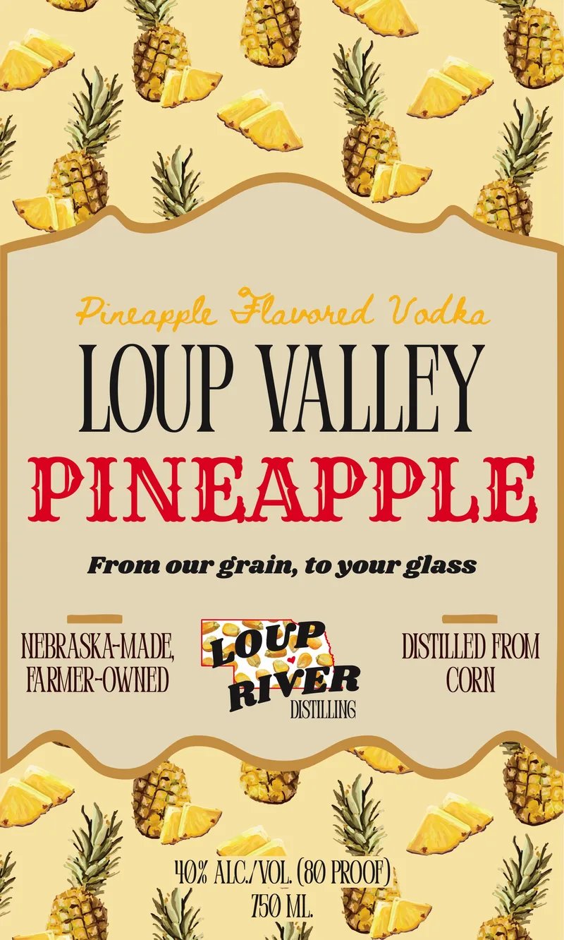 Loup Valley Pineapple label