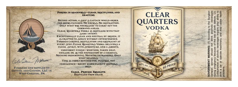 Clear Quarters Vodka