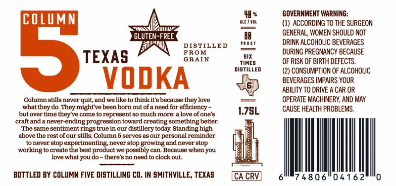Vodka 80-89 Proof