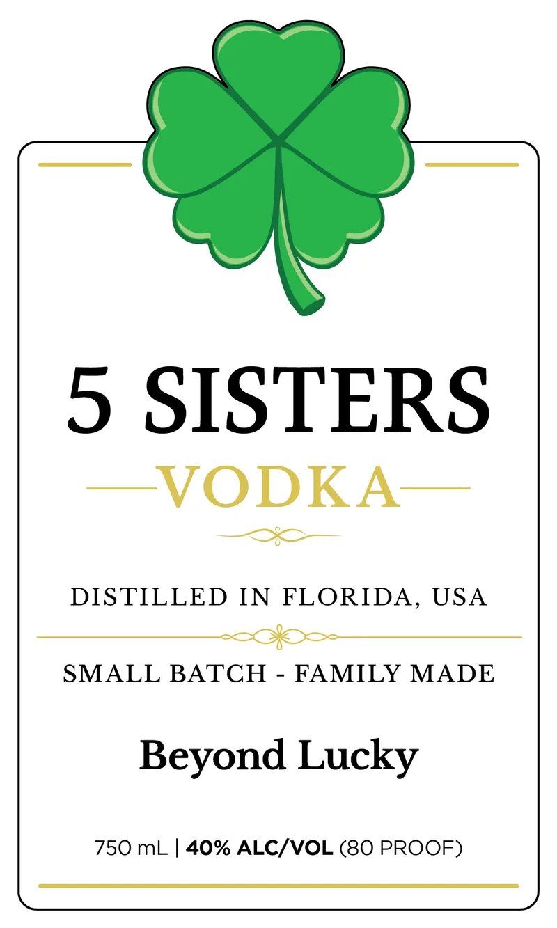 5 Sisters Small Batch - Family Made label