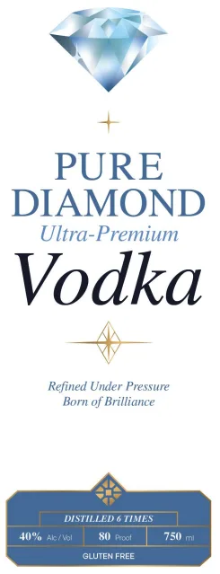 Pure Diamond Vodka label
