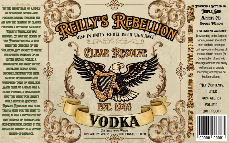 Reilly's Rebellion Clear Resolve label