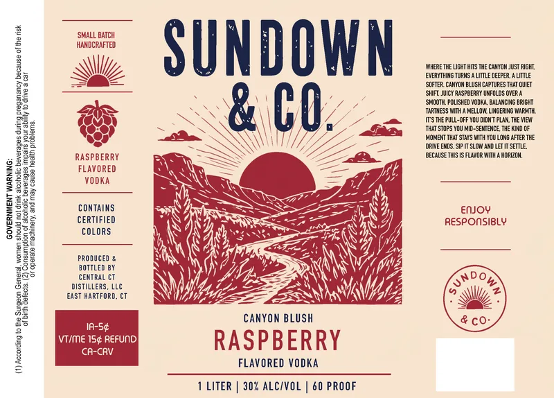 Sundown & CO. Canyon Blush label