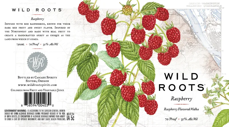Wild Roots Raspberry label