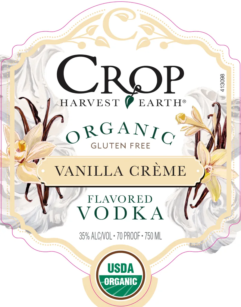 Crop Harvest Earth Vanilla Creme label