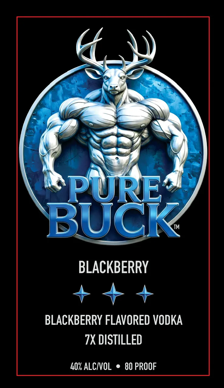 Pure Buck Blackberry label