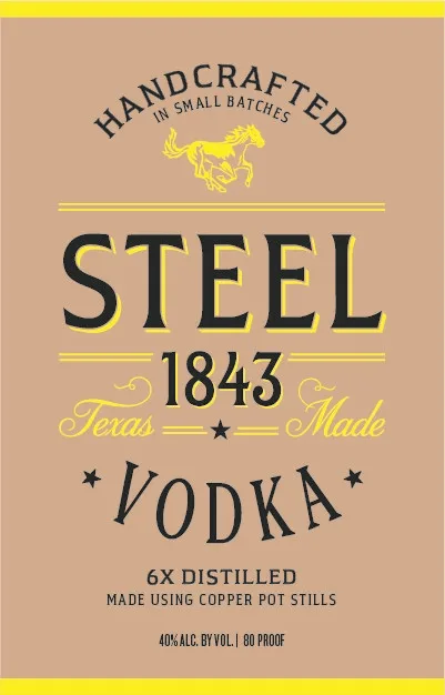Steel 1843 label