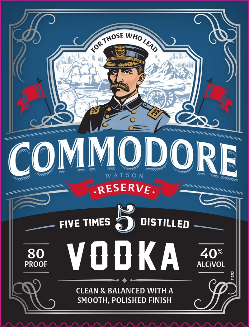 Commodore Watson Reserve label