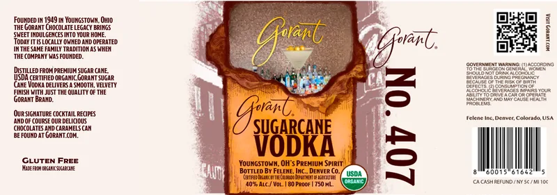 Gorant Sugarcane Vodka label