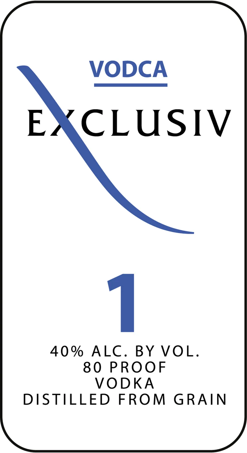 Vodca Exclusiv 1 label