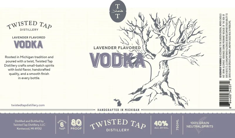Twisted Tap Distillery label