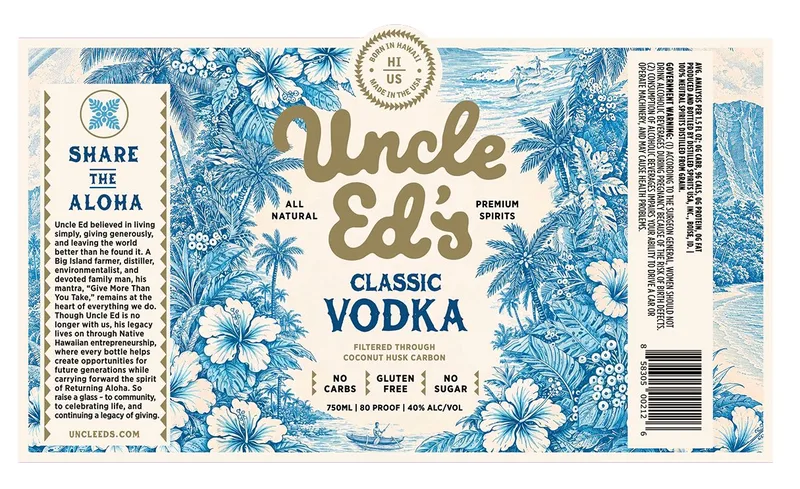 Uncle Ed's Classic Vodka label