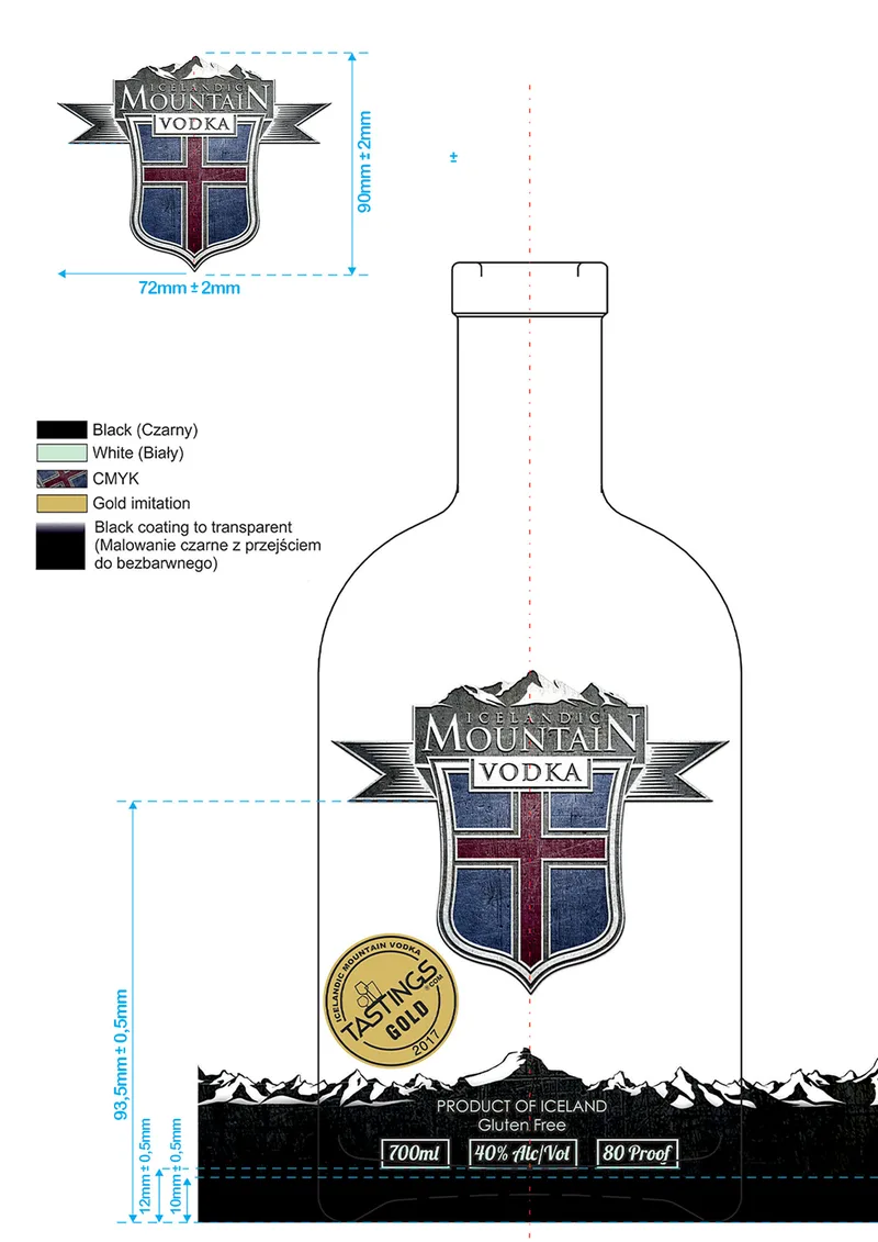 Icelandic Mountain Vodka label