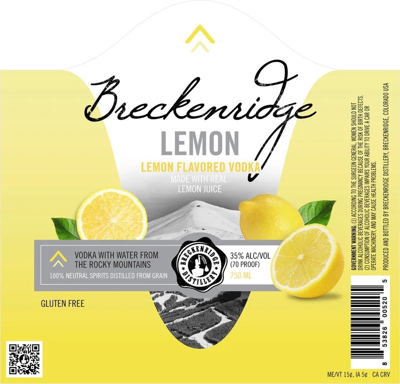 Breckenridge Lemon label