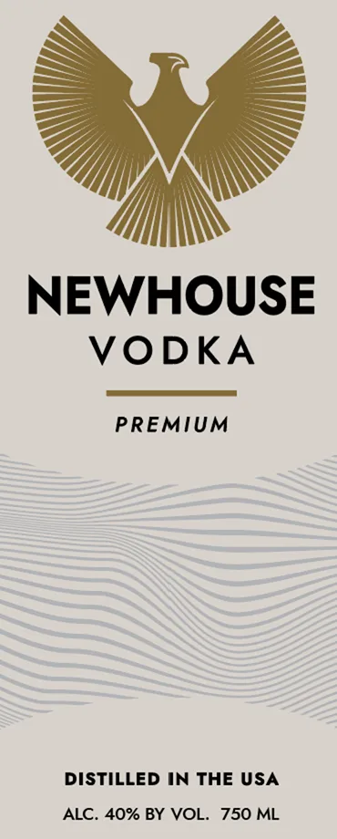 New House Vodka label