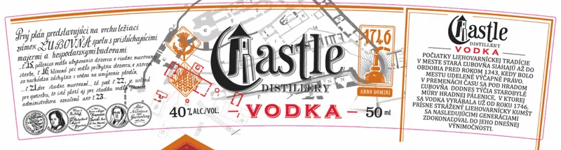 Castle Distillery label