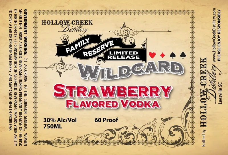 Hollow Creek Distillery Family Reserve Limited Release Wildcard label