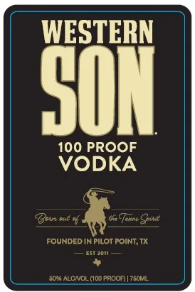 Western Son 100 Proof Vodka label
