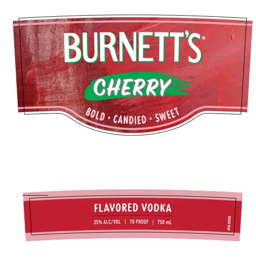 Burnett's Cherry label