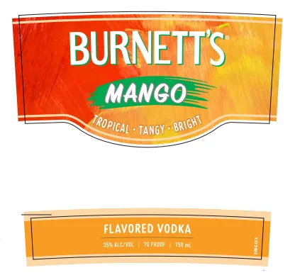 Burnett's Mango label